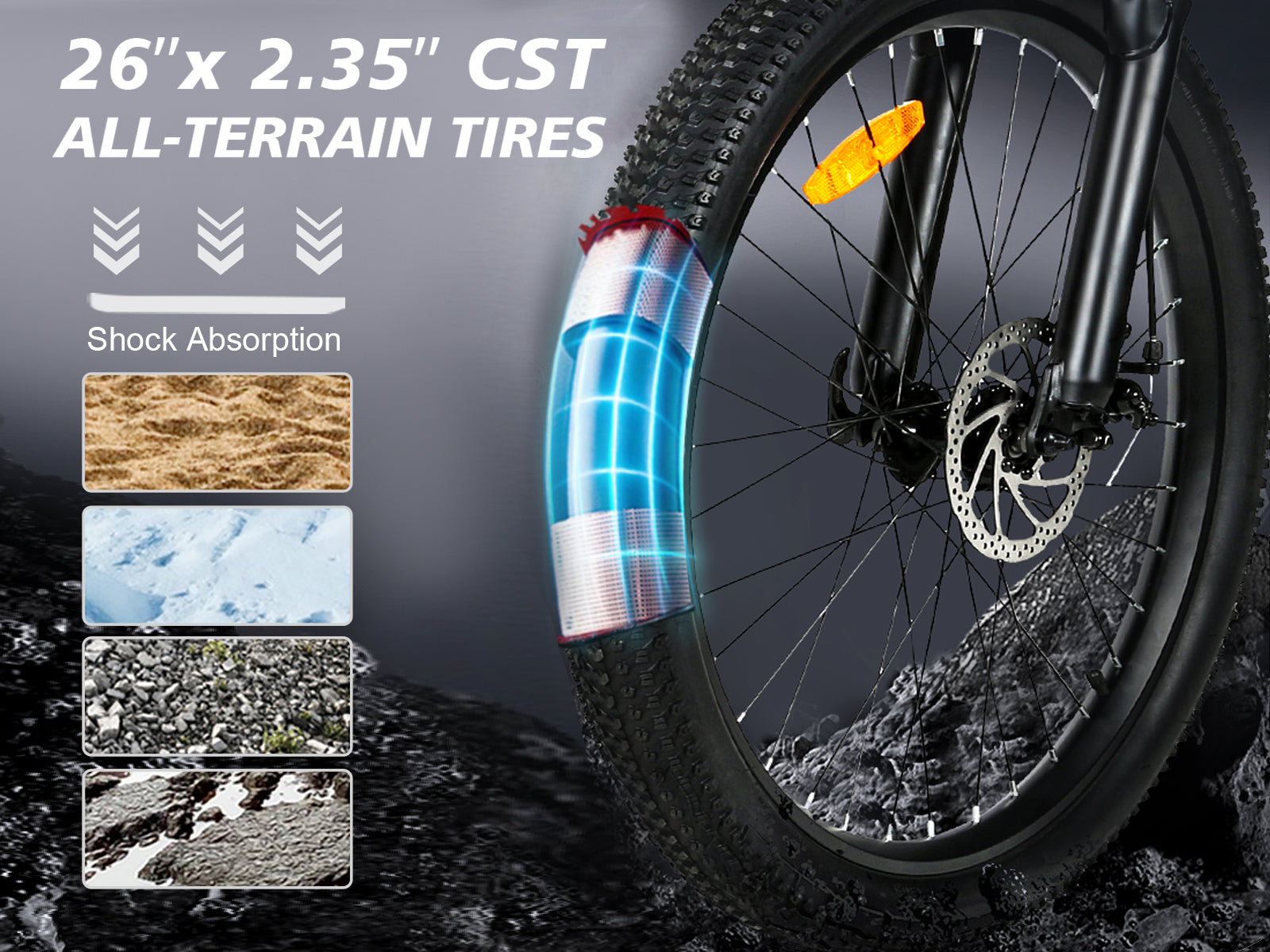 LO26-II-YD Hydraulic brake Folding Mountain Ebike