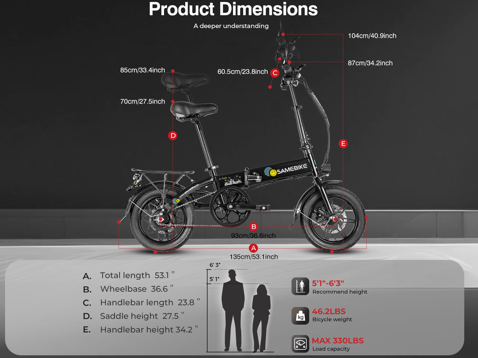 YINYU14 Portable Commuter Electric Bike