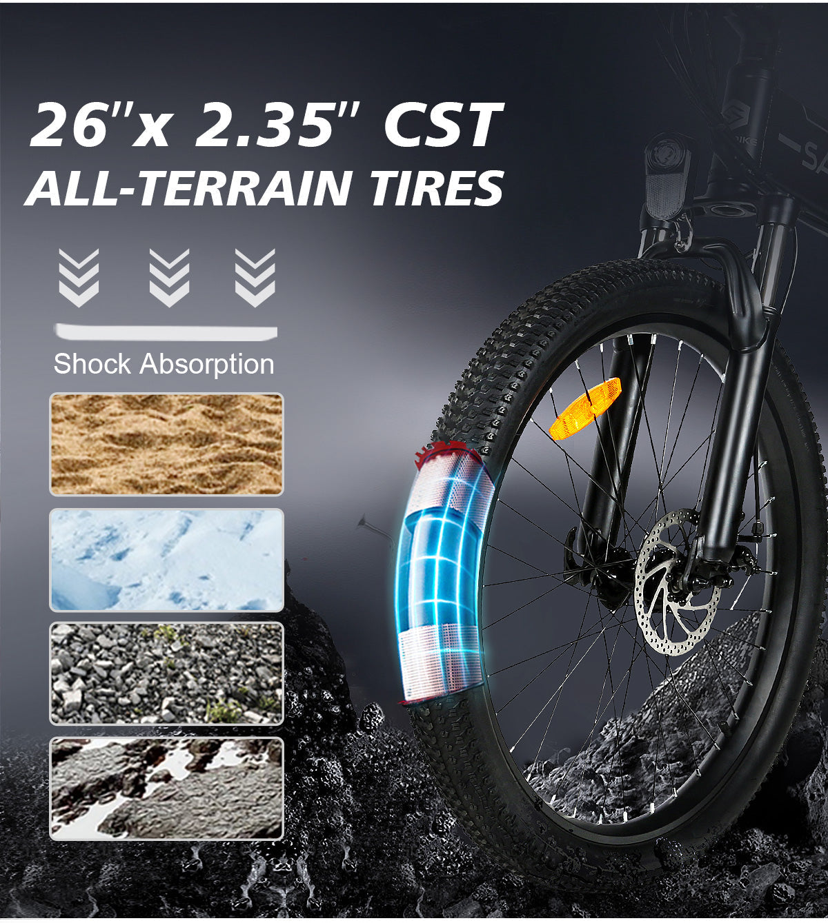 LO26-II Spoke Rim Hydraulic brake Folding  Mountain Ebike